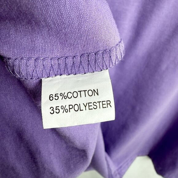 Women Blouse Size 2XL Pretty Purple Pull Over Short Sleeve! - Picture 7 of 11
